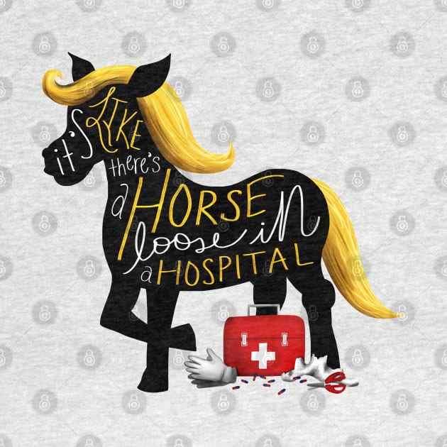 Horse in a Hospital by sparkling-in-silence